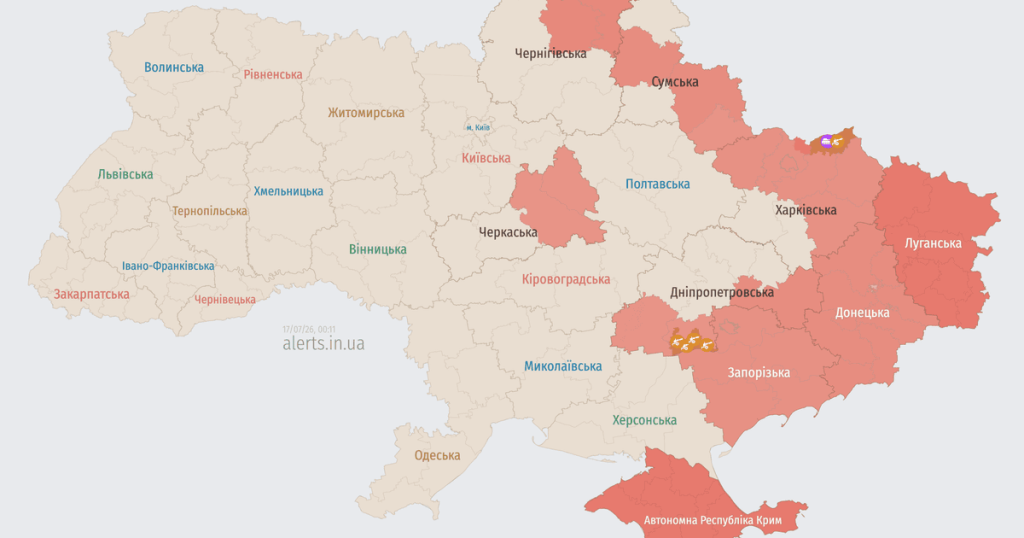 Ворог атакує Україну ударними БпЛА: напрямок руху