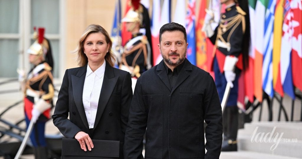 Олена і Володимир Зеленські з’явилися на державній вечері в Парижі у стриманих образах